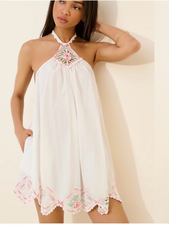 Free People Dresses & Skirts - Crochet Gardens Mini Dress size Large